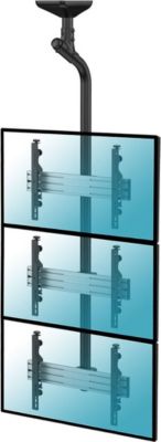Support plafond TV KIMEX Support plafond 3 écrans TV 43-55",225cm
