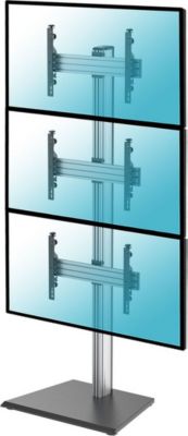Pied TV KIMEX Support de Sol pour 3 écrans TV 40"-65",
