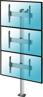 Pied TV KIMEX Support de Sol pour 3 écrans TV 40"-65", Pied TV KIMEX Support de Sol pour 3 écrans TV 40"-65",