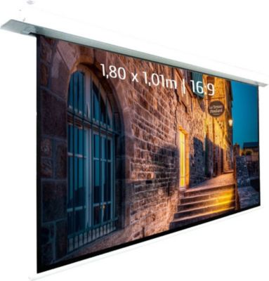 Ecran de projection KIMEX motorisé encastrable 1,80 x 1,01m, 16:9