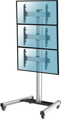 Pied TV KIMEX Support à roulettes 3 écrans TV 40"- 65"