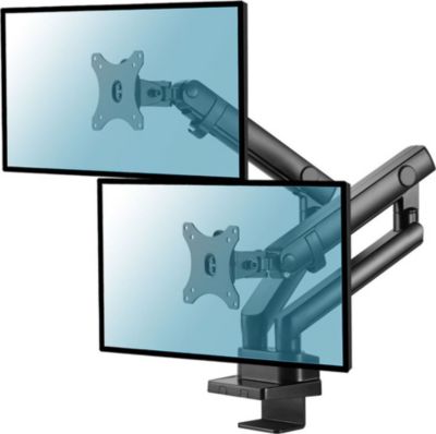 Kimex Support de bureau Full Motion pour 2 écrans PC 17-32 USB Blanc