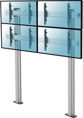 Pied TV KIMEX Pied pour 4 écrans 45"-55", Haut. 240 cm Pied TV KIMEX Pied pour 4 écrans 45"-55", Haut. 240 cm