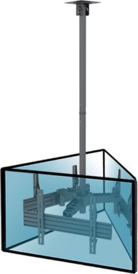 Support mural TV KIMEX Support plafond 3 écrans 32"-65"