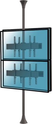 Pied TV KIMEX Support sol-plafond 4 écrans TV 32"-75",