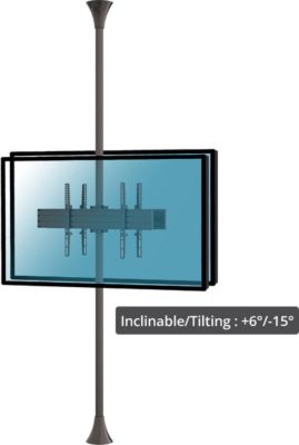 Pied TV KIMEX inclinable 2 écrans 32-75" 400x400 max