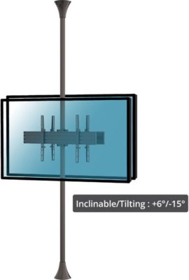 Pied TV KIMEX inclinable 2 écrans 32-75" 400x400 max