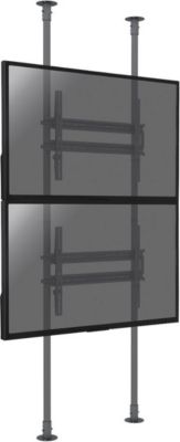 Pied TV KIMEX sol-plafond 2 TV 50- 100", Hauteur 300cm