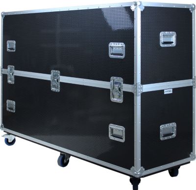 Flight case KIMEX pour deux écrans TV 65"-75" Flight case KIMEX pour deux écrans TV 65"-75"