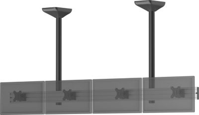 Support plafond TV KIMEX plafond menu board 4 TV 32''-Haut. 100cm