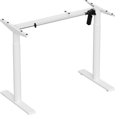 Bureau ergonomique KIMEX Pied Bureau motorisé, 70-120 cm, Blanc