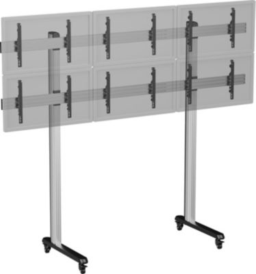 Pied TV KIMEX sol 6 TV 50''-55''- H. 240 cm- Roulettes Pied TV KIMEX sol 6 TV 50''-55''- H. 240 cm- Roulettes