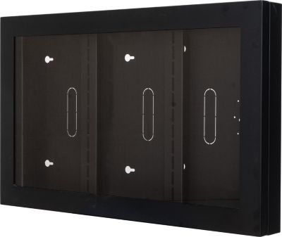 Support mural TV KIMEX Caisson mural avec vitre pour écran 43"