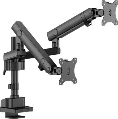 Support mural TV KIMEX Support 2 écrans PC 17" -35", avec mât