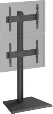 Pied TV KIMEX 2 écrans TV 40"-65", Hauteur 175cm, noir