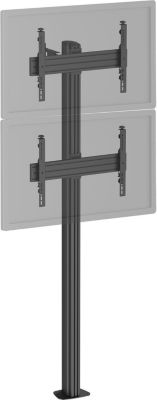Pied TV KIMEX 2 écrans TV 40"-65", Hauteur 240cm, noir