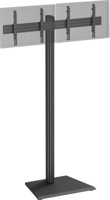 Pied TV KIMEX 2 écrans TV 43"-49", Hauteur 240cm, noir