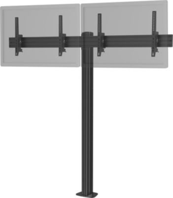 Pied TV KIMEX 2 écrans TV 43"-49", Hauteur 175cm, noir