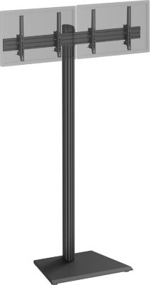 Pied TV KIMEX 2 écrans TV 43"-49", Hauteur 240cm, noir