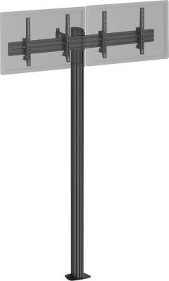 Pied TV KIMEX 2 écrans TV 43"-49", Hauteur 240cm, noir