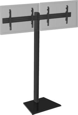 Pied TV KIMEX 2 écrans TV 50"-55", Hauteur 240cm, noir Pied TV KIMEX 2 écrans TV 50"-55", Hauteur 240cm, noir