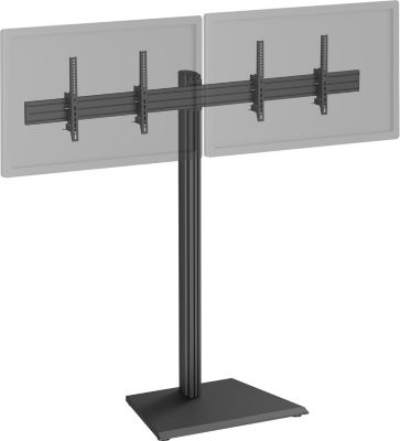 Pied TV KIMEX 2 écrans TV 50"-55", Hauteur 175cm, noir