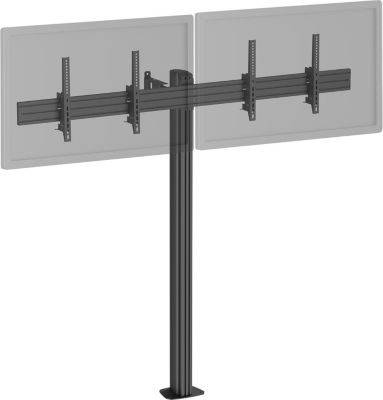Pied TV KIMEX 2 écrans TV 50"-55", Hauteur 175cm, noir