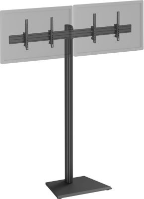 Pied TV KIMEX 2 écrans TV 50"-55", Hauteur 240cm, noir