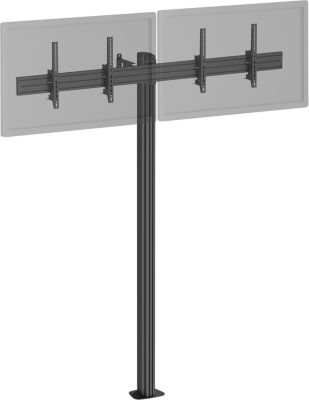 Pied TV KIMEX 2 écrans TV 50"-55", Hauteur 240cm, noir