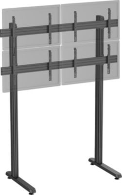 Pied TV KIMEX 4 écrans TV 45"-55", à poser, noir