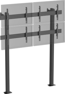 Pied TV KIMEX 4 écrans TV 45"-55", à fixer, noir