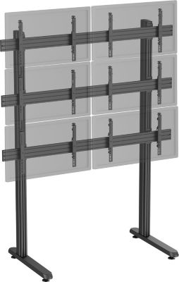 Pied TV KIMEX 6 écrans TV 45"-55", à poser, noir