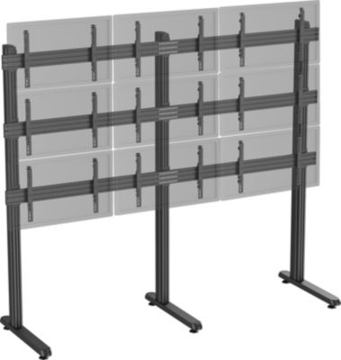 Pied TV KIMEX 9 écrans TV 45"-50", à poser, noir