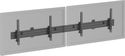 Support mural TV KIMEX mural Menu Board 2 TV 45" -55", noir