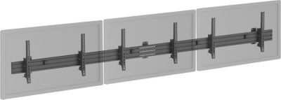 Support mural TV KIMEX mural Menu Board 3 TV 45''-50'', noir