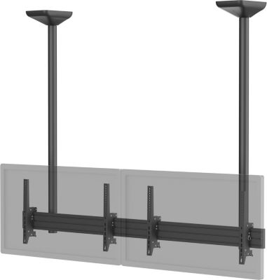 Support plafond TV KIMEX 2 TV 45''- 55'' Hauteur 150 cm, noir