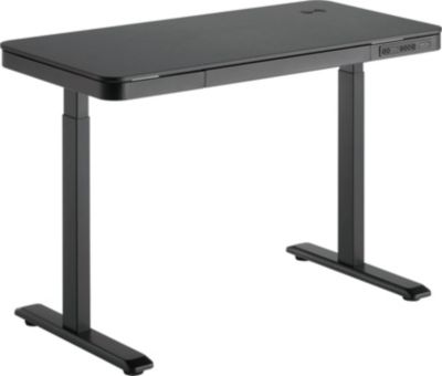 Bureau ergonomique KIMEX motorisé 118x60cm avec tiroir, noir