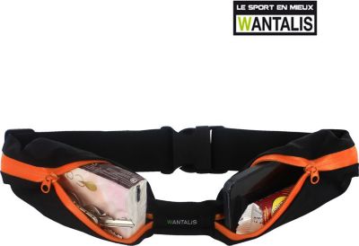 Sacoche WANTALIS Ceinture Xtens double poche orange Sacoche WANTALIS Ceinture Xtens double poche orange