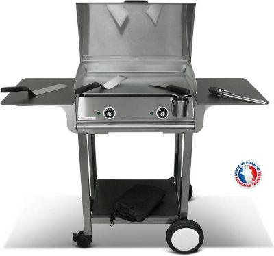 Plancha électrique PLANCHAELEC Pack LUX 600 INOX - CHARIOT RIVOLI