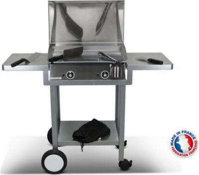 Plancha électrique PLANCHAELEC Pack LUX 600 INOX - CHARIOT MONCEAU