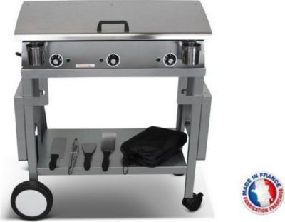 Plancha électrique PLANCHAELEC Pack LUX 830 INOX - CHARIOT MONCEAU