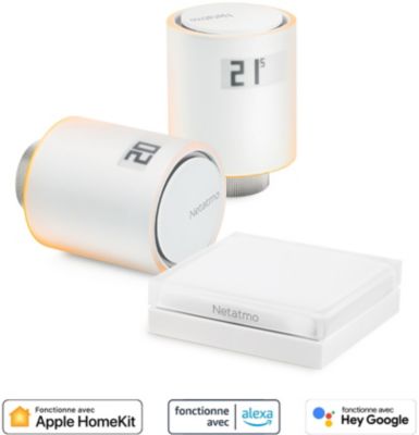 Tête thermostatique connectée NETATMO 2 tetes termostat.+adaptateur connecté