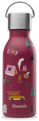 Bouteille isotherme QWETCH isotherme inox Kids Yosemit Grenat 350ml