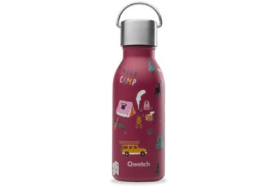 Bouteille isotherme QWETCH isotherme inox Kids Yosemit Grenat 350ml