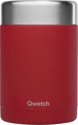 Lunch box QWETCH Granite rouge 600 ml inox