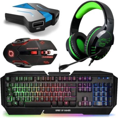Clavier gamer GENERIQUE Starter Pack Combo Clavier Souris Casque