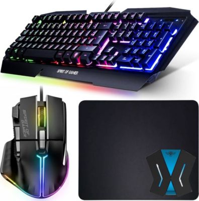 Pack clavier et souris gamer GENERIQUE Pack Clavier Souris Switch Pro-K5 RGB et