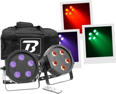 Jeu de lumières BOOMTONEDJ FLAT PAR 5X5W 4IN1 SET