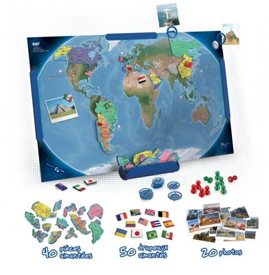 Jeu éducatif BUKI Mappemonde magnetique