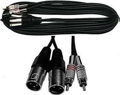 Câble RCA IBIZA Câble 2 XLR mâles/2 RCA mâles 5m CM5RX-2